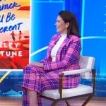 Carley Fortune’s pink plaid blazer and pants on Good Morning America