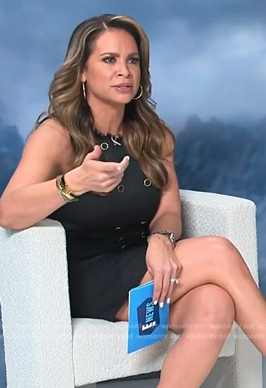 Carolina’s black tweed mini dress on E! News