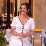 Amelia Shepherd’s white embroidered dress on The Jennifer Hudson Show