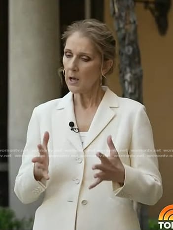 Celine Dion’s white blazer on Today