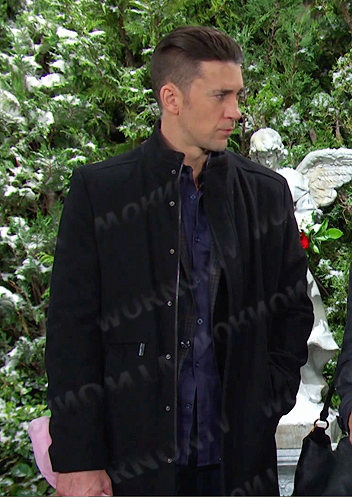 Chad’s black coat on Days of our Lives