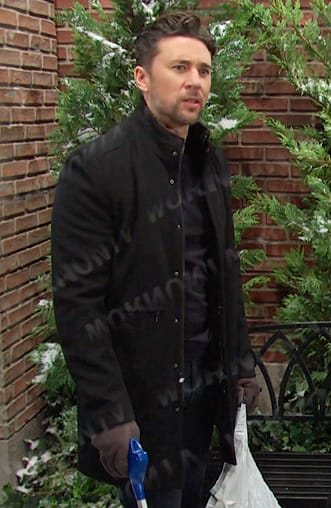 Chad’s black coat on Days of our Lives