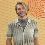 Chad Michael Murray’s striped knit shirt on Today