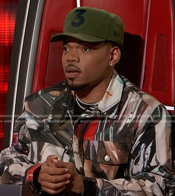 Chance’s abstract print jacket on The Voice