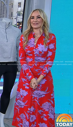 Chassie’s red floral dress on Today