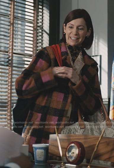Elsbeth’s check coat on Elsbeth