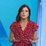 Chloe’s red floral ruffle dress on Today