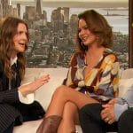 Chrissy Teagan’s printed blouse on The Drew Barrymore Show