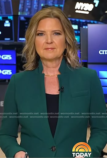 Christine Romans’ green blazer on Today