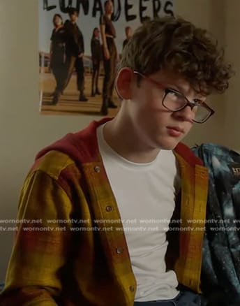 Christopher’s yellow plaid hooded jacket on 9-1-1
