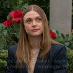 Claire’s denim blazer with tie sleeves on The Young and the Restless