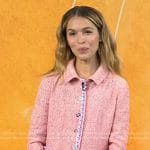 Cleo Wade’s pink tweed jacket and skirt on Today