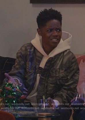 Coop’s green camo print jacket on All American