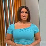 Dana Jacobson’s sky blue dress on CBS Mornings