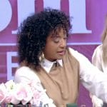 Dayna Isom Johnson’s layered mini dress on Live with Kelly and Mark