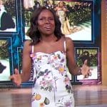 Deborah’s white floral zip front dress on Good Morning America