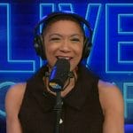 Deja Vu’s black tweed dress on Live with Kelly and Mark