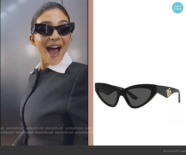 Dolce & Gabbana Cat Eye Sunglasses worn by Kylie Jenner (Kylie Jenner) on The Kardashians