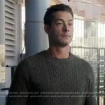 Doug’s grey cable knit sweater on 9-1-1