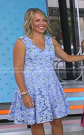 Dylan’s blue floral lace dress on Today