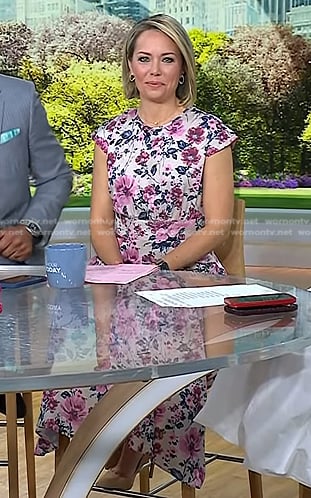 Dylan’s pink floral midi dress on Today