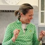 Dylan’s green geometric print top on Today