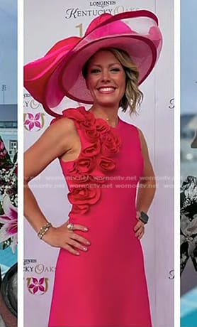 Dylan’s pink floral applique sleeveless dress on Today
