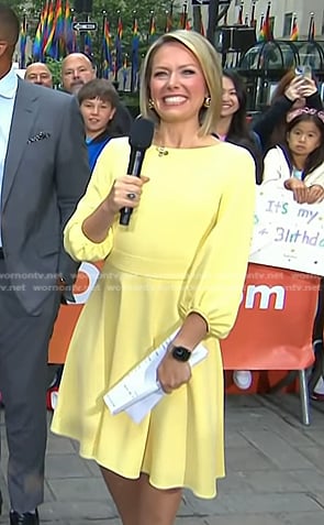 Dylan’s yellow balloon sleeve dress on Today