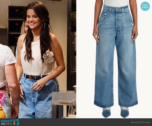 EB Denim Outpost Jeans in Luca worn by Selena Gomez on Selena + Restaurant