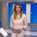 Ellison’s beige jacket and pants on NBC News Daily