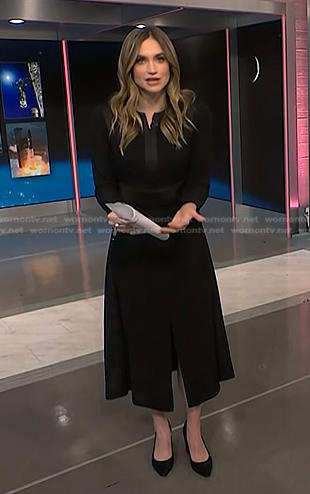 Ellison’s black long sleeve dress on NBC News Daily
