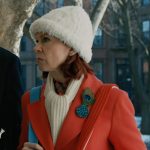 Elsbeth’s pink coat on Elsbeth