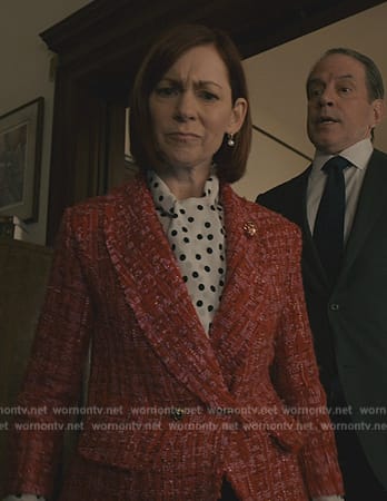 Elsbeth’s red tweed blazer on Elsbeth