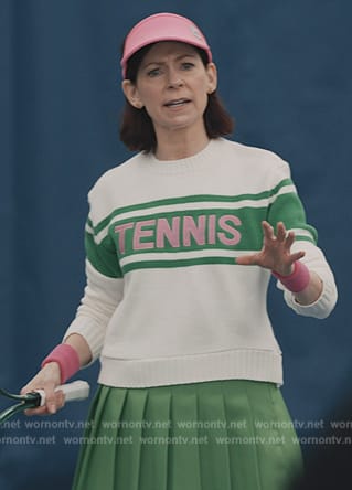Elsbeth’s white tennis sweater on Elsbeth