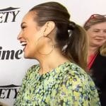 Emily Orozco’s floral ruched dress on Access Hollywood