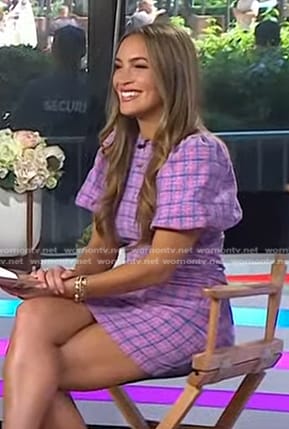 Emily Orozco’s pink check dress on Today