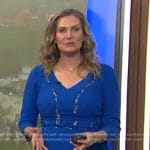 Emily West’s blue lace inset dress on Today
