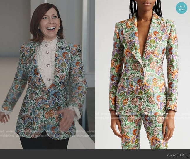 Etro Floral Jacquard Blazer worn by Elsbeth Tascioni (Carrie Preston) on Elsbeth