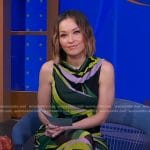 Eva’s multicolor print sheer dress on Good Morning America
