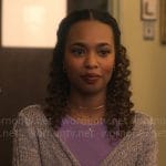 Faran’s purple drawstring sweater on Pretty Little Liars Original Sin