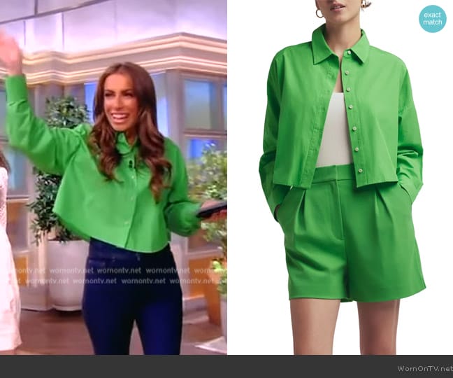 Favorite Daughter The Crop Ex-Boyfriend Shirt worn by Alyssa Farah Griffin on The View