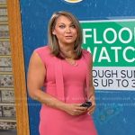 Ginger’s pink tie neck dress on Good Morning America