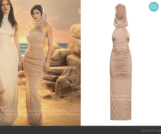 Giuseppe Di Morabito Stretch jersey ruched long dress worn by Kylie Jenner (Kylie Jenner) on The Kardashians