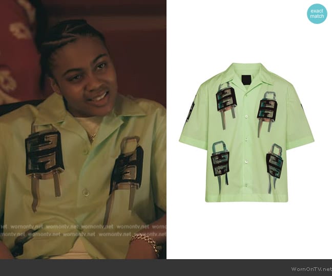 Givenchy Boxy shirt with Hawaiian collar worn by (Amari Noelle Ferguson) on The Chi