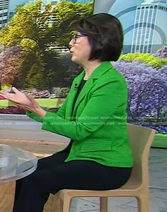Grace Lee’s green cropped tweed blazer on Today