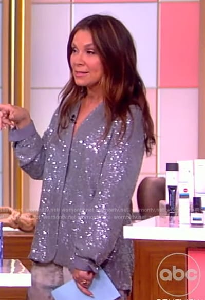 Gretta Monahan’s silver sequin blouse on The View