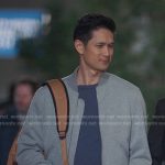 Blue’s grey bomber jacket on Greys Anatomy