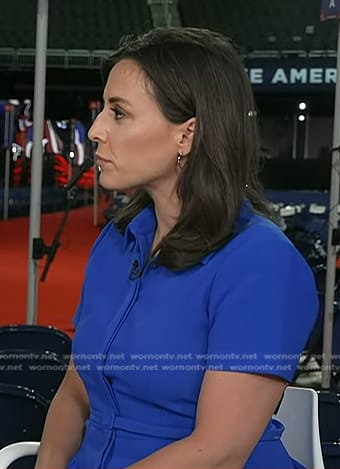 Hallie Jackson’s blue short sleeve dress on Today