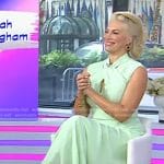 Hannah Waddingham’s mint green criss cross dress on Today