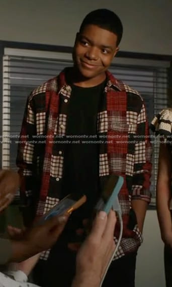 Harry’s patchwork plaid shirt on 9-1-1